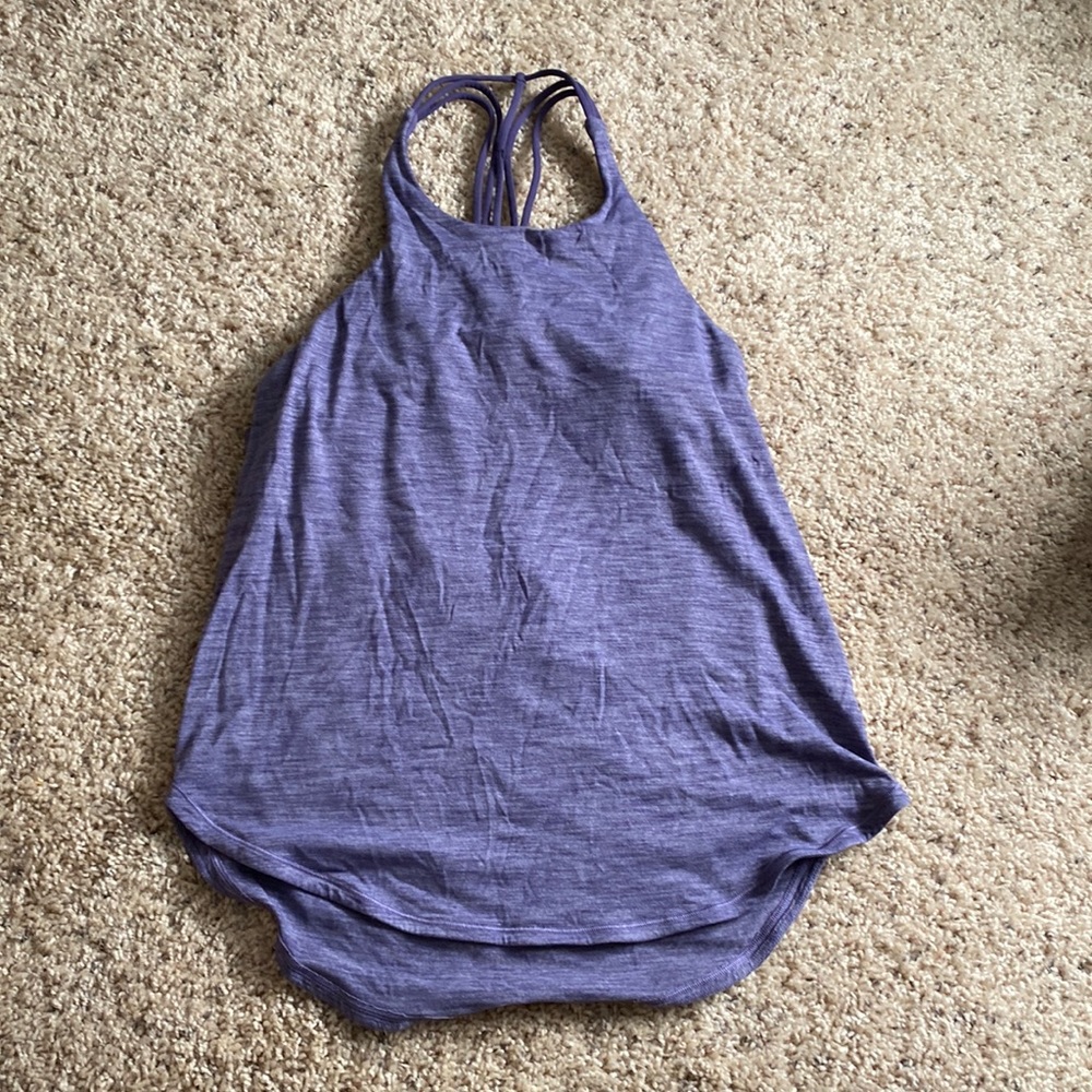 Lulu open back tank yoga racer back